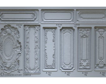 IOD Decor Mould Conservatory Labels by Iron Orchid Designs