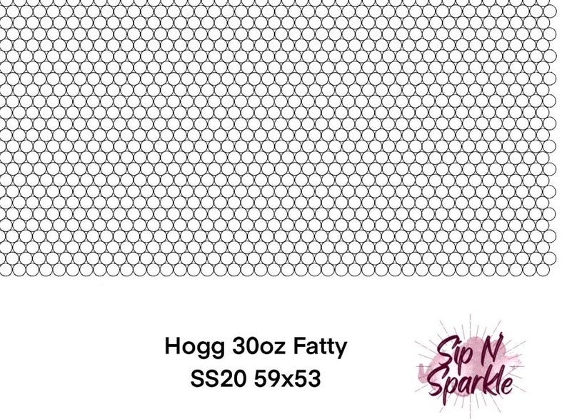 Blank Rhinestone Template - Honeycomb SS20 Hogg 30oz Fatty - Etsy