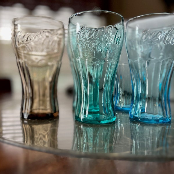 Vintage Coca Cola Glasses Fountain Glasses Made by Libbey, 16oz Tumbler Coke Glasses