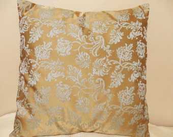 Decorative Pillow cover Color Sage 100% Polyester 18 x18 inch, in the Back same Fabric with Button for opening.