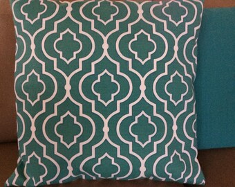 Suavelle mill creek, indoor/ outdoor starlet teal pillow cover