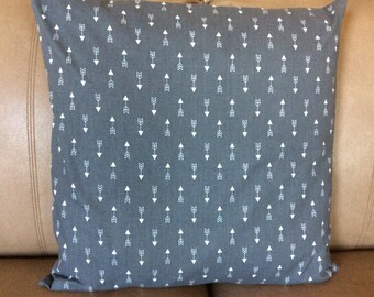 Decorative pillows cover Arrows Gray, white.