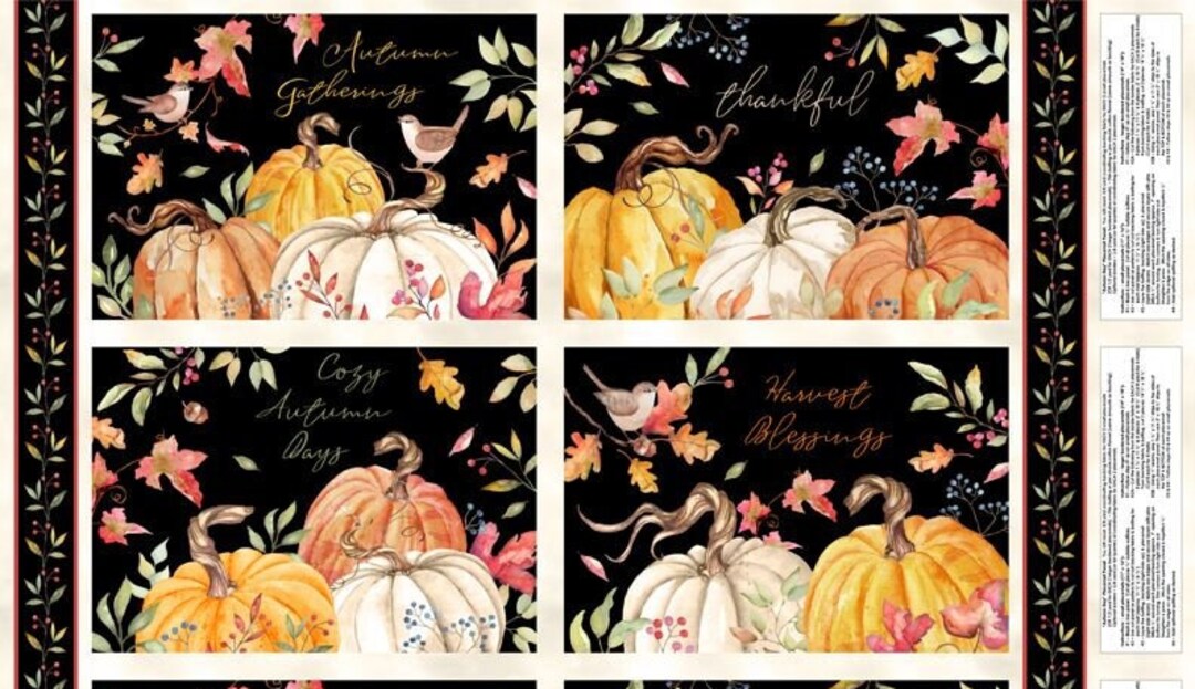 Wilmington Prints Autumn Day Placemat Sized Panels Etsy