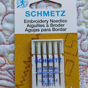 Schmetz Embroidery Needles Machine - 90/14 New