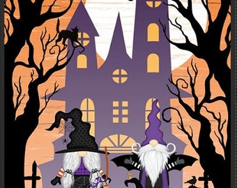 Wilmington Prints Panel - Let&#39;s Gets Spooky - Gnomsters