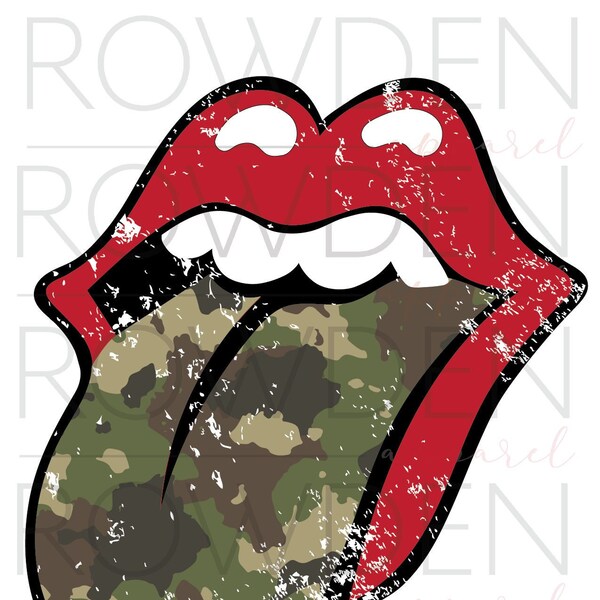PNG, Camouflage, Lips & Tongue, July 4th png, diy png, Brandon png, Patriotic png, Camo pattern png