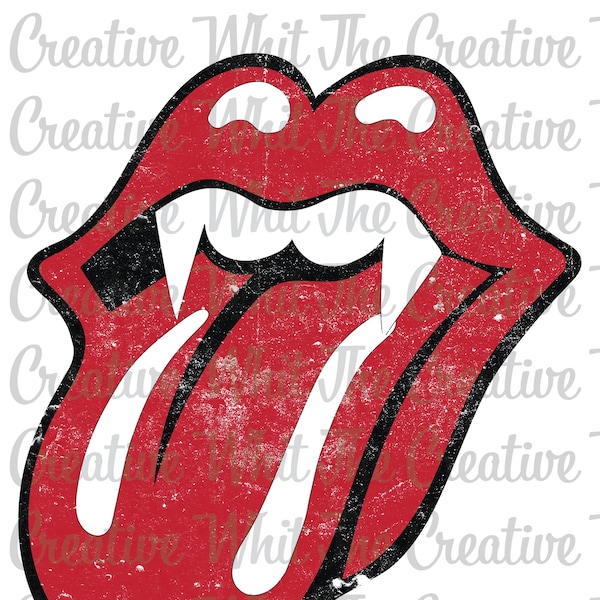 PNG, Grunge Vampire Lips and Tongue, Rock Band Logo, Halloween Vampire Teeth png, Vampire png, Distressed vampire png