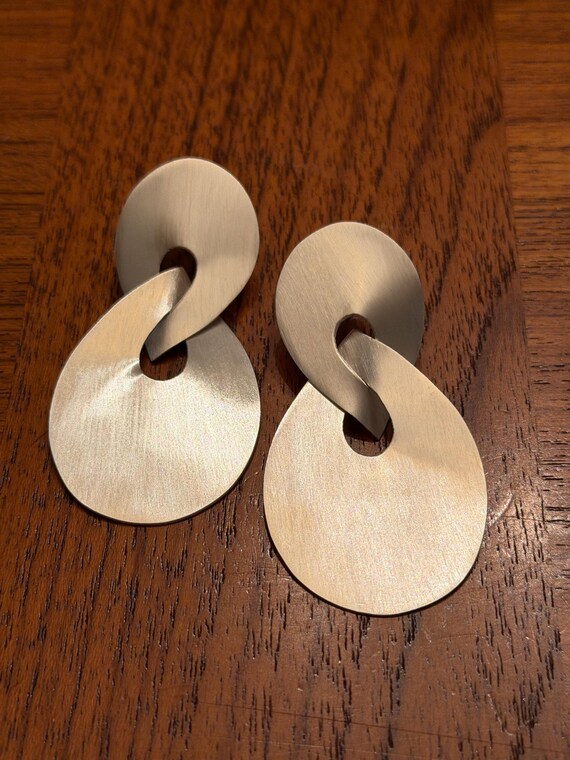 Taxco Sterling Teardrop Earrings View 2