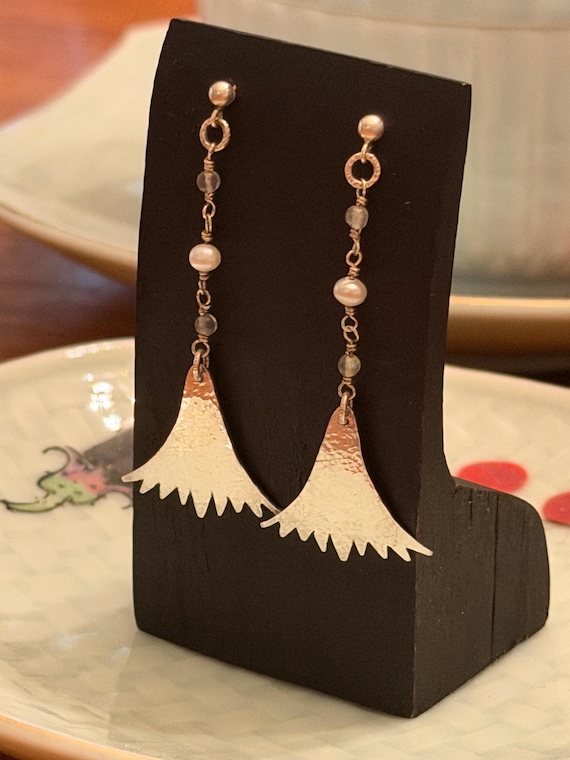 Sterling Silver Lotus Flower Earrings