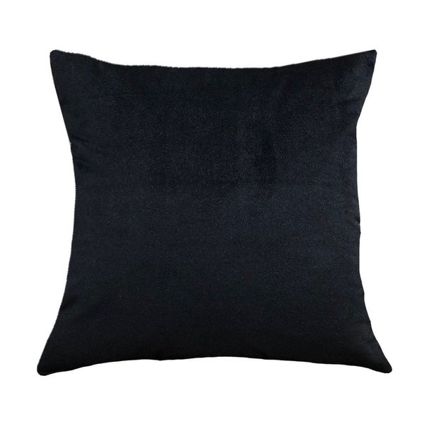 Solid Black 24x24 Pillow Etsy