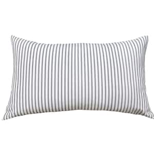 Classic Ticking Black and White Stripe Lumbar Pillow Cover, Rectangular Pillow Cover, 14x36, 14x34, 14x24, 12x26 and More