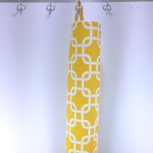 Yellow Plastic Bag Holder, Reusable Bag, Yellow and White Plastic grocery bag Dispenser, Recycling Plastic Bag