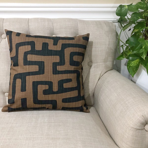 Brown White Pillow Etsy