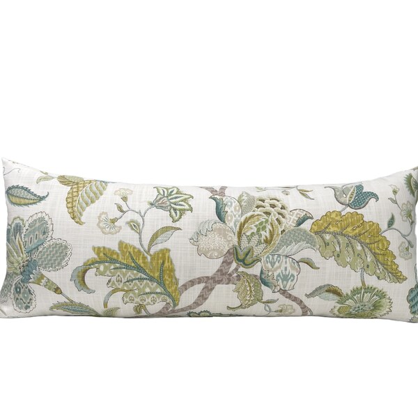 Green Lumbar Pillow Etsy