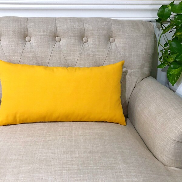 Yellow Lumbar Pillow Etsy