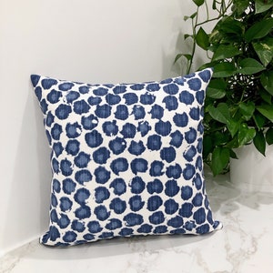 Bermuda Blue Throw Pillow Cover, Blue And White Accent Pillow Case Home Decor, Euro Sham, Lumbar Pillow Cover, Cotton and Linen Blend