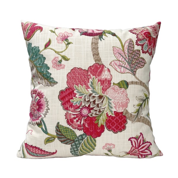 Pink Floral Pillow Etsy