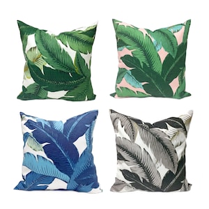 Outdoor, Indoor Pillow cover Swaying Palms Euro, Sham, Lumbar, Kidney Patio Pillow Case, Zippered Outdoor Pillowcase, Patio Accent