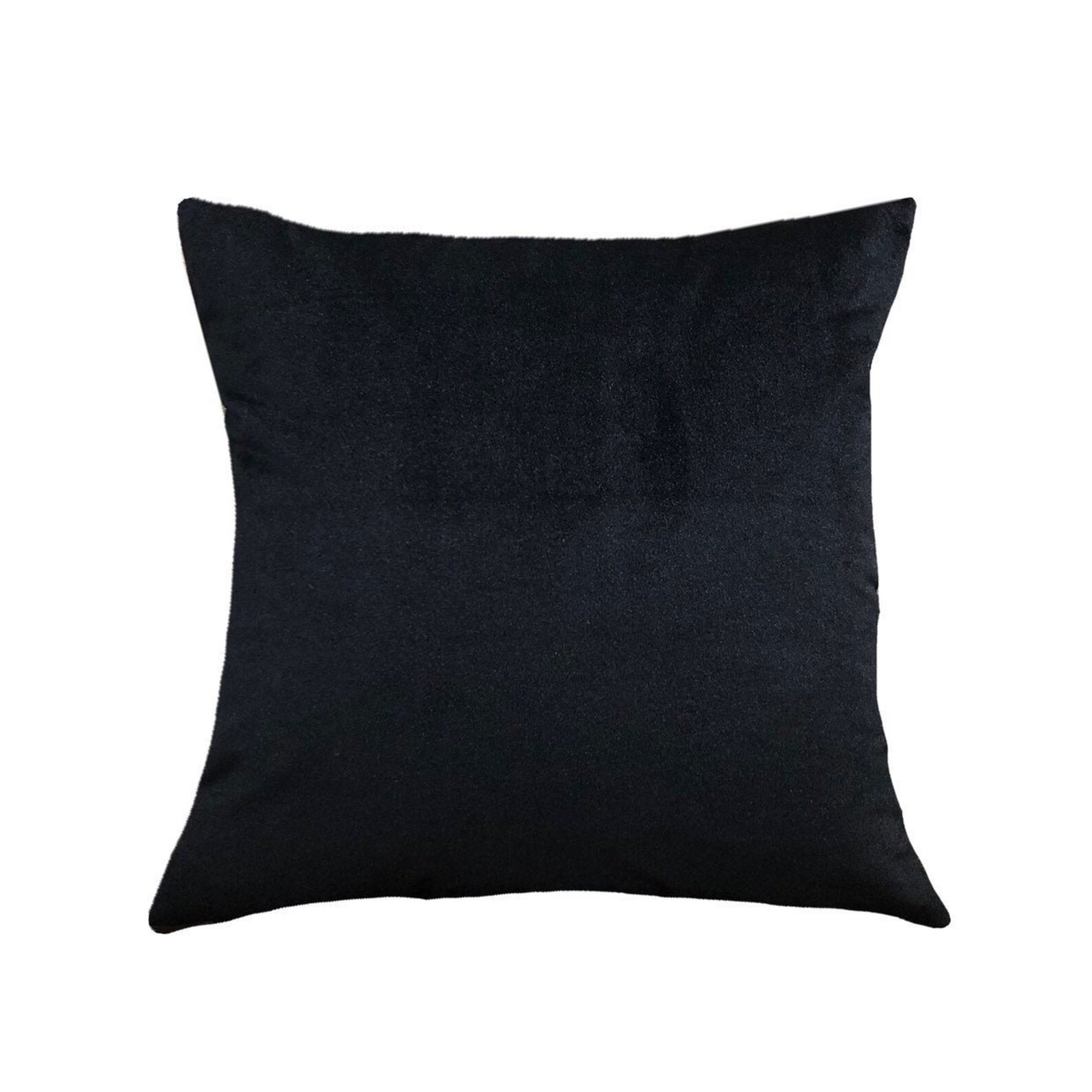 Black Throw Pillow Cover Solid Black Velvet Home Decor Etsy