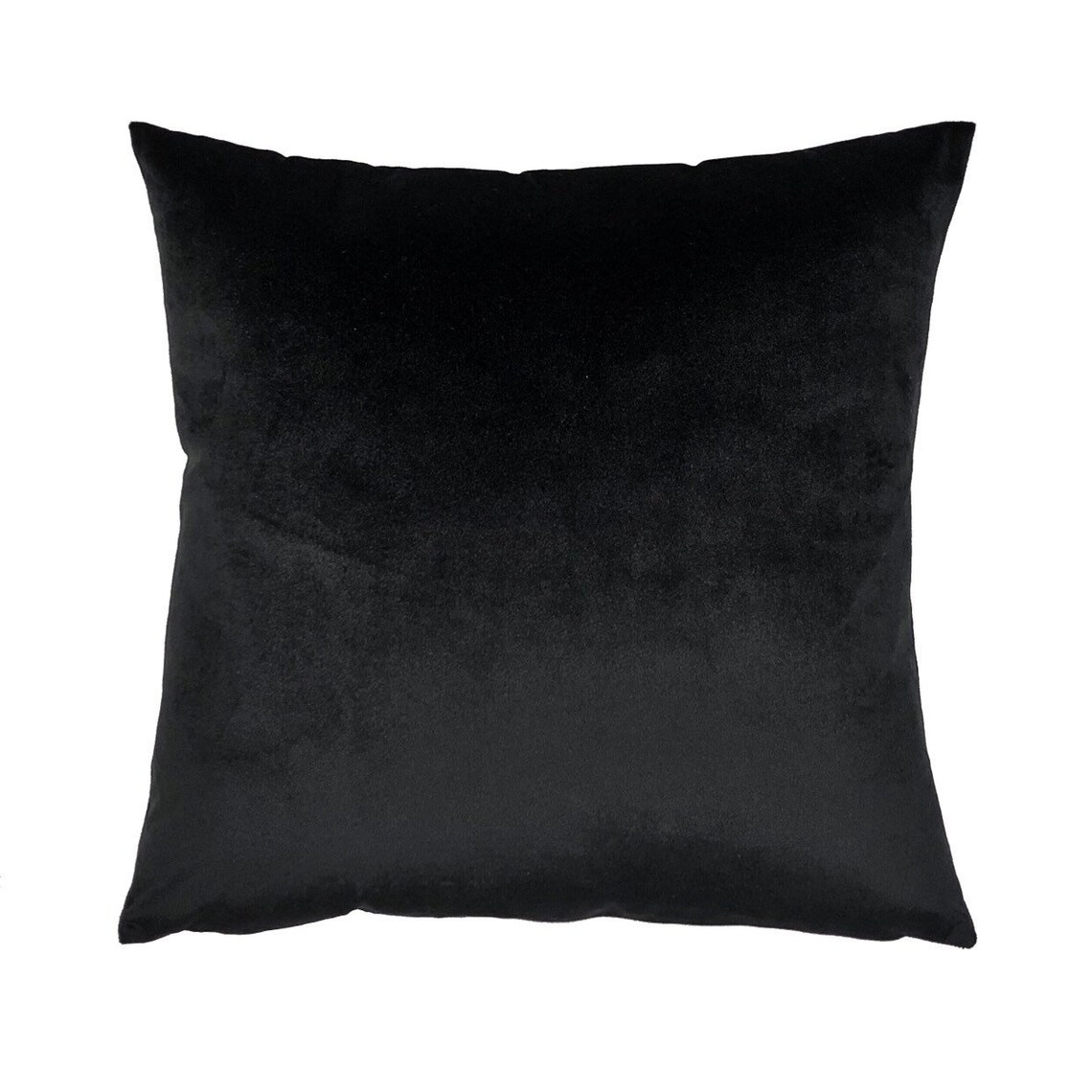 Black Velvet Throw Pillow Cover Solid Black Velvet Home Etsy