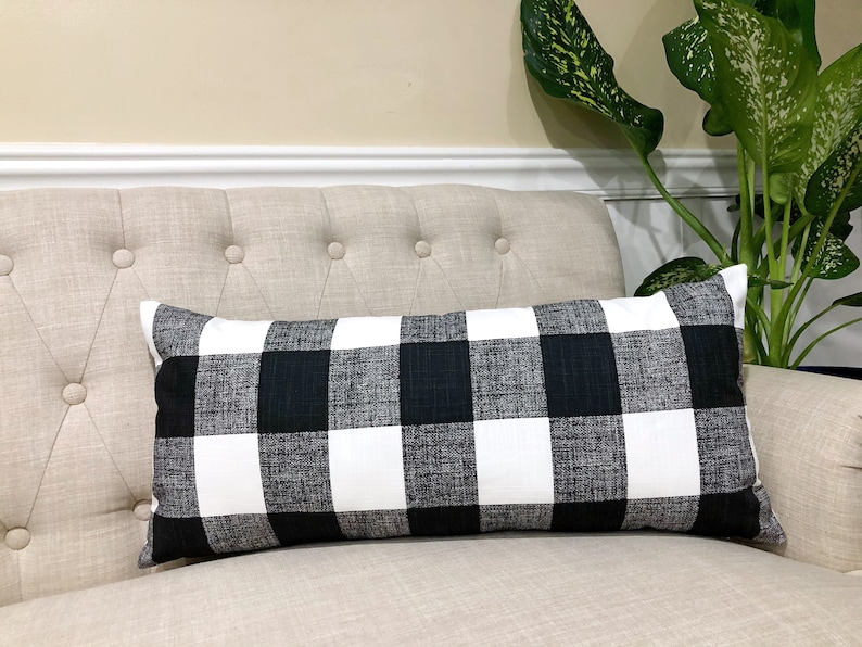 Anderson Black and White Lumbar Pillow Cover Black and White Etsy