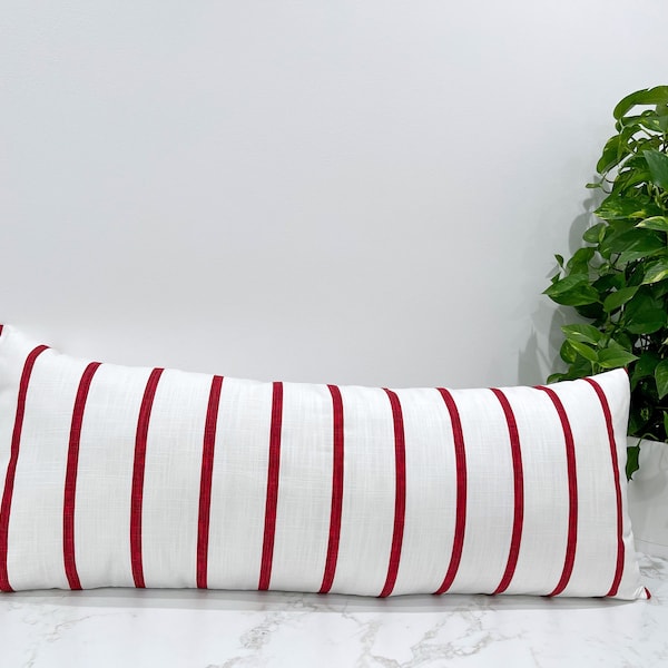 Red and White Pillow Etsy