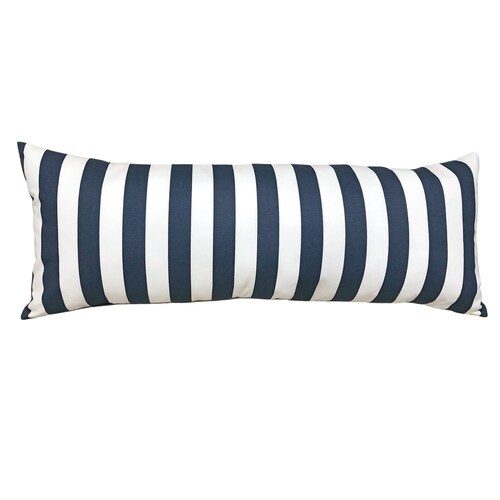 Classic Premier Navy and White Stripe Lumbar Pillow Cover Etsy