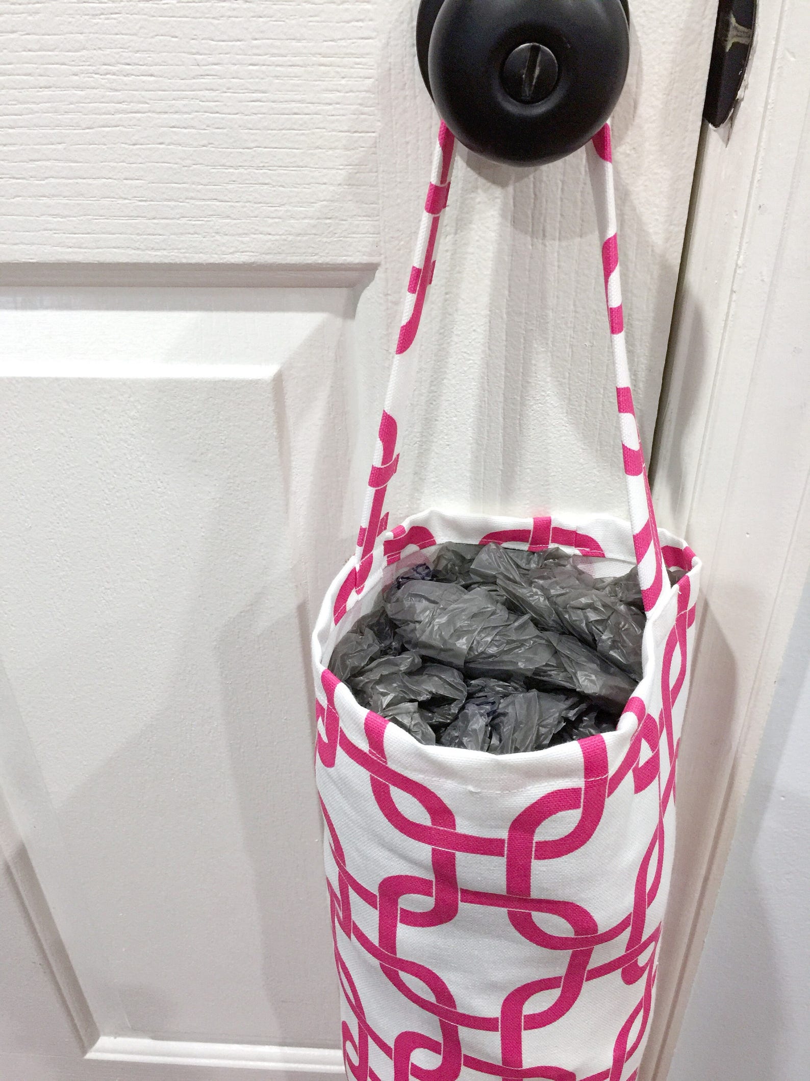 Large Plastic Bag Holder Geometric Grocery bag Holder Etsy