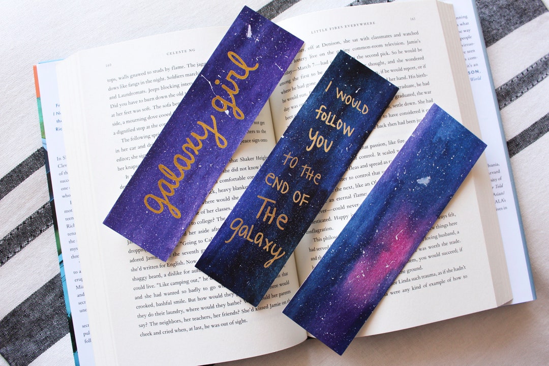 Galaxy Bookmark Bundle 3 Bookmarks Etsy