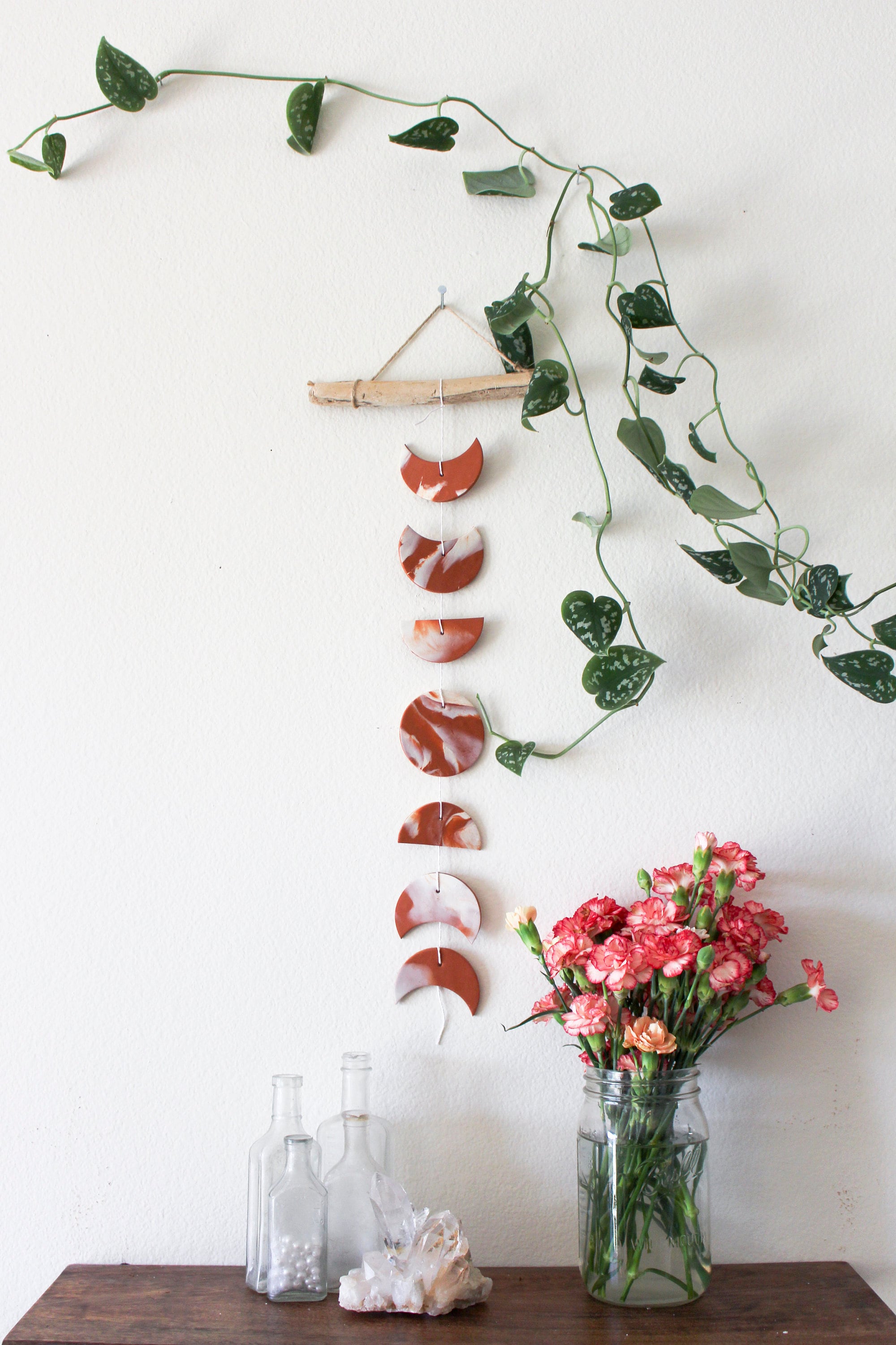 Terracotta Moon Phase Wall Hanging