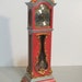 German unique vintage miniature gold Grandfather clock customized custom refinished hand painted original gesso home table art deco artwork