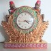 Circus Monkey gilded gold painted gift desk table unique porcelain designs decorative vintage accent mantel shelf table figural gilt clock