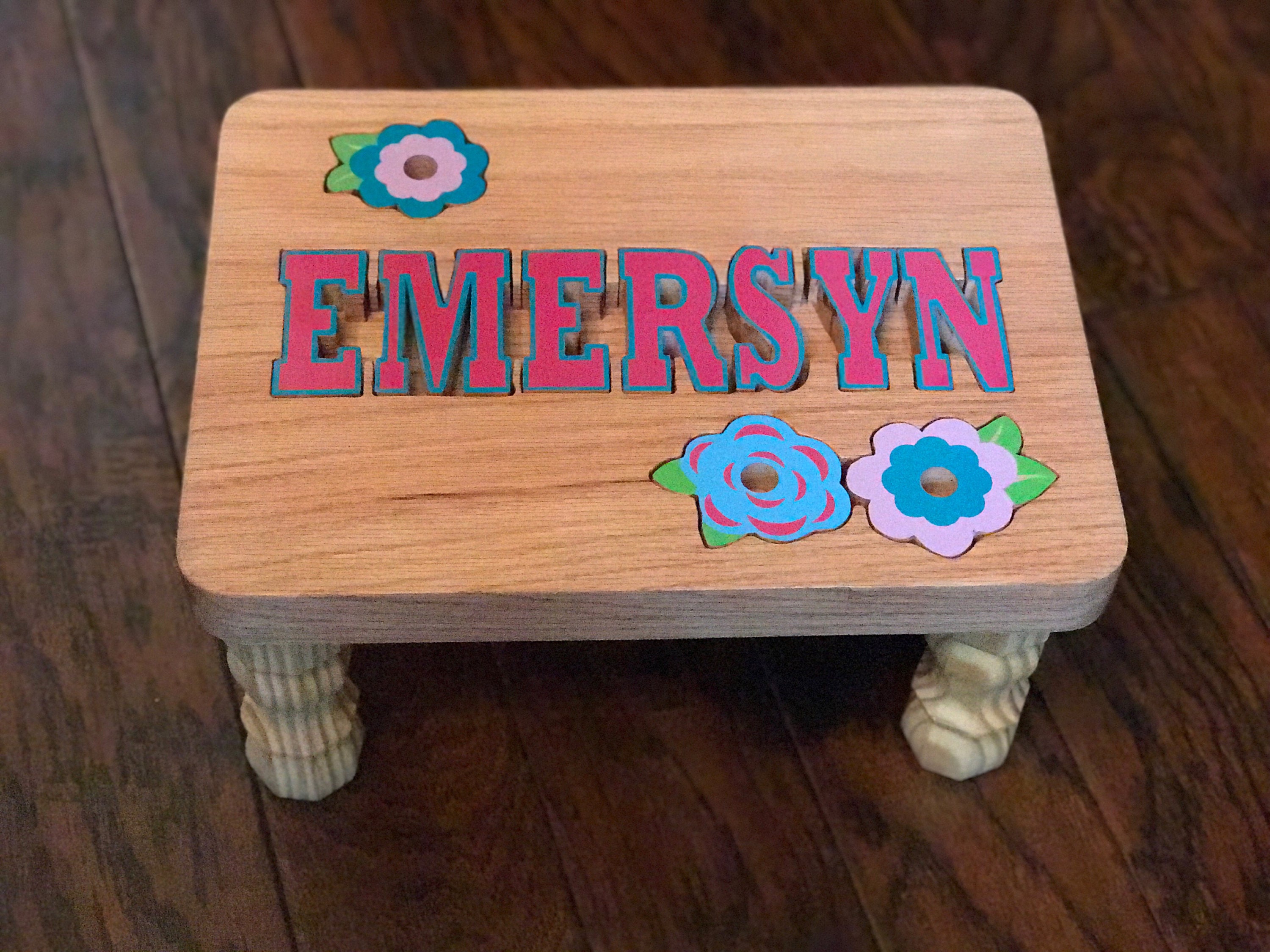 personalized child puzzle step stool