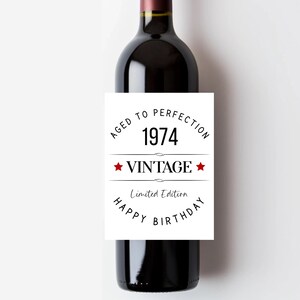 Custom Wine Labels, Aged to Perfection, Wine Bottle Labels, Editable Label for 25th Birthday, 21st Birthday Gifts, Instant Download