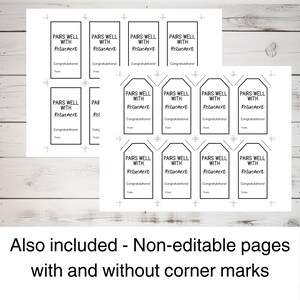 Pairs Well With Retirement Editable Gift Tag, Printable All Occasion ...