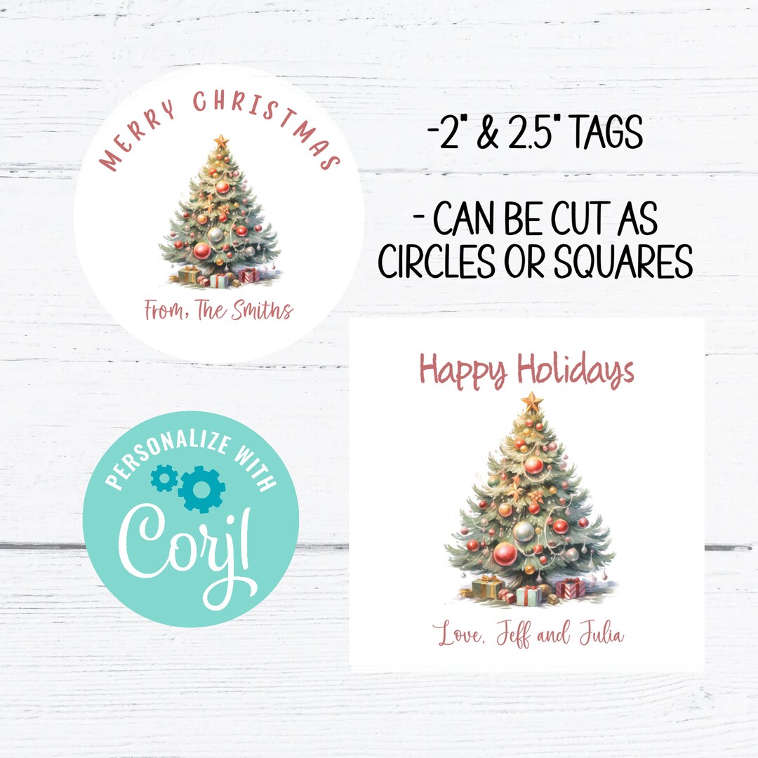 EDITABLE Christmas Tag Template, Printable Christmas Tags, Christmas ...