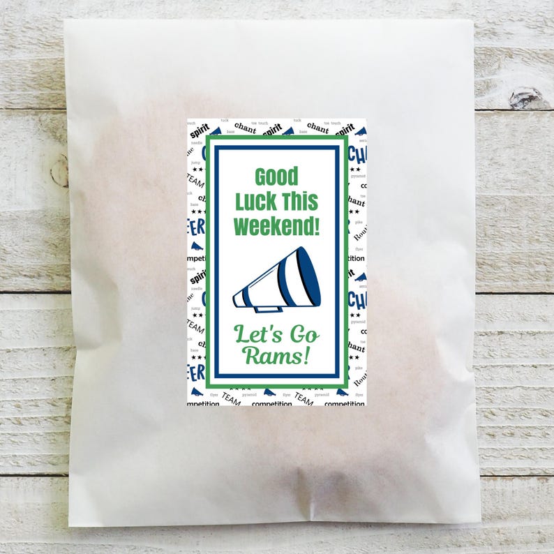 EDITABLE Cheer Team Gift Tags, Printable Sports Tags, Cheer Squad Favor ...