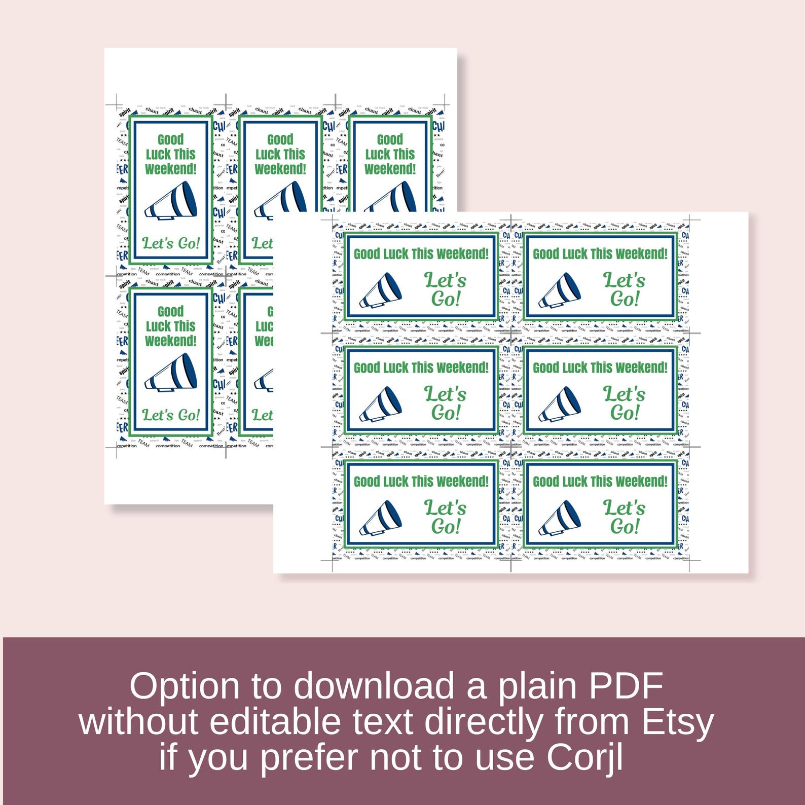 EDITABLE Cheer Team Gift Tags, Printable Sports Tags, Cheer Squad Favor ...