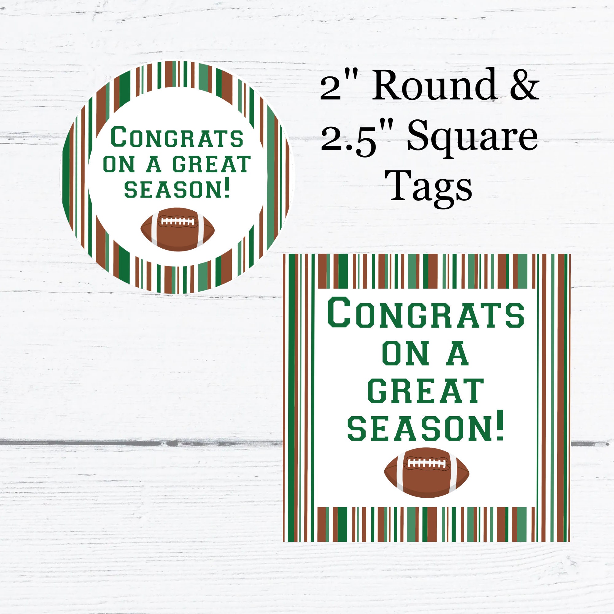Printable Congrats Football Tag, Team Treat Tags, Sports Team Tags ...