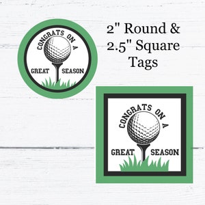 Afdrukbare gefeliciteerd golftag, gunsten sportfeest, afdrukbaar einde seizoen, traktatietag golfteam, seniorenavond, goodiebagtag