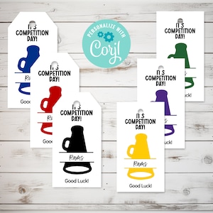 It&#39;s Competition Day Cheerleading Tag Editable Template, Personalized Sports Team Treats Tag, Competitive Cheer Season, Good Luck Tags