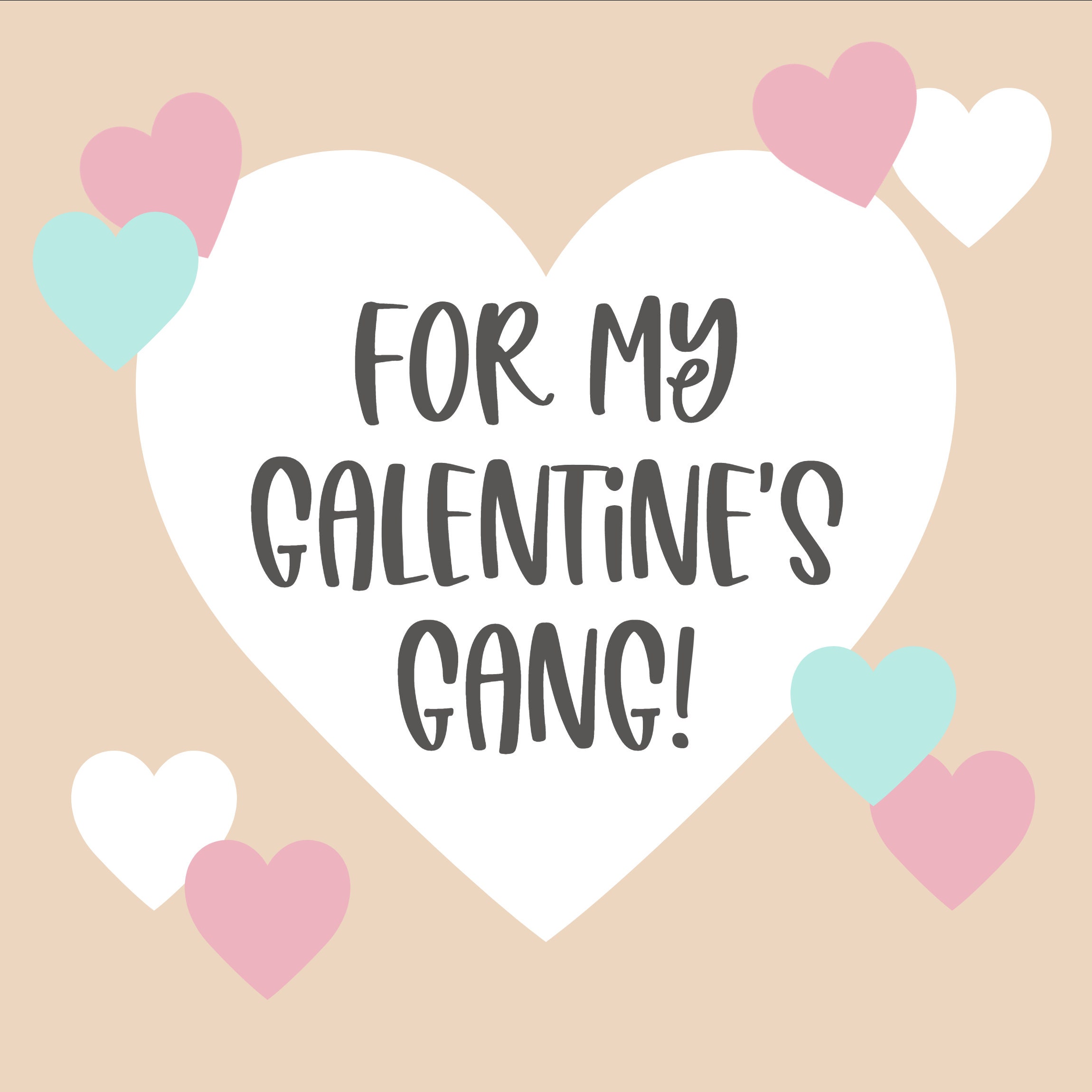 Printable Galentine's Gift Tag, for My Galentine's Gang, Printable Gift ...