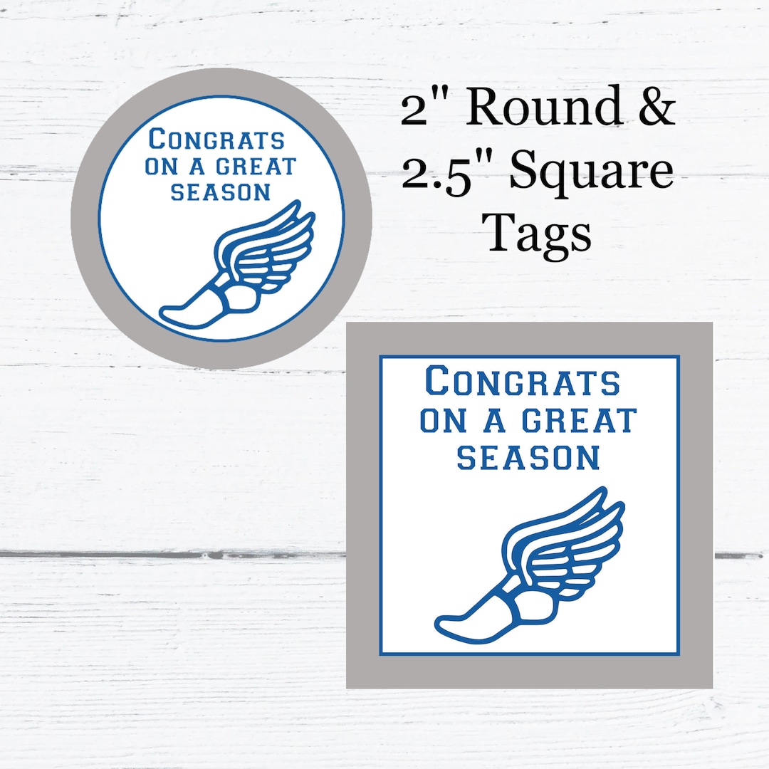 Printable Congrats Track and Field Tags, Team Treat Tags, Track Team Tags, Cross Country Tags
