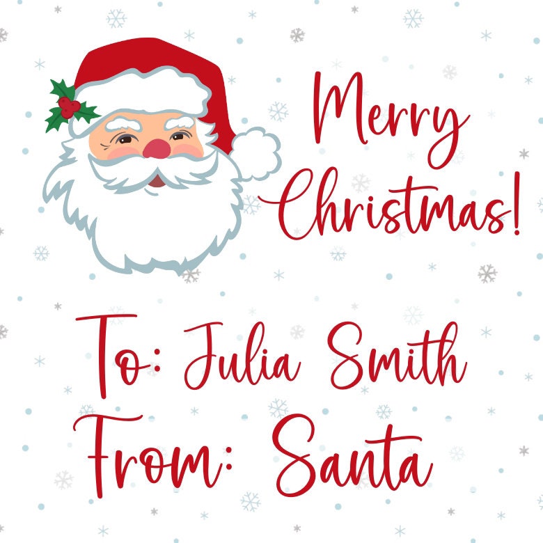 EDITABLE Santa Gift Tags Printable Christmas Tags - Etsy