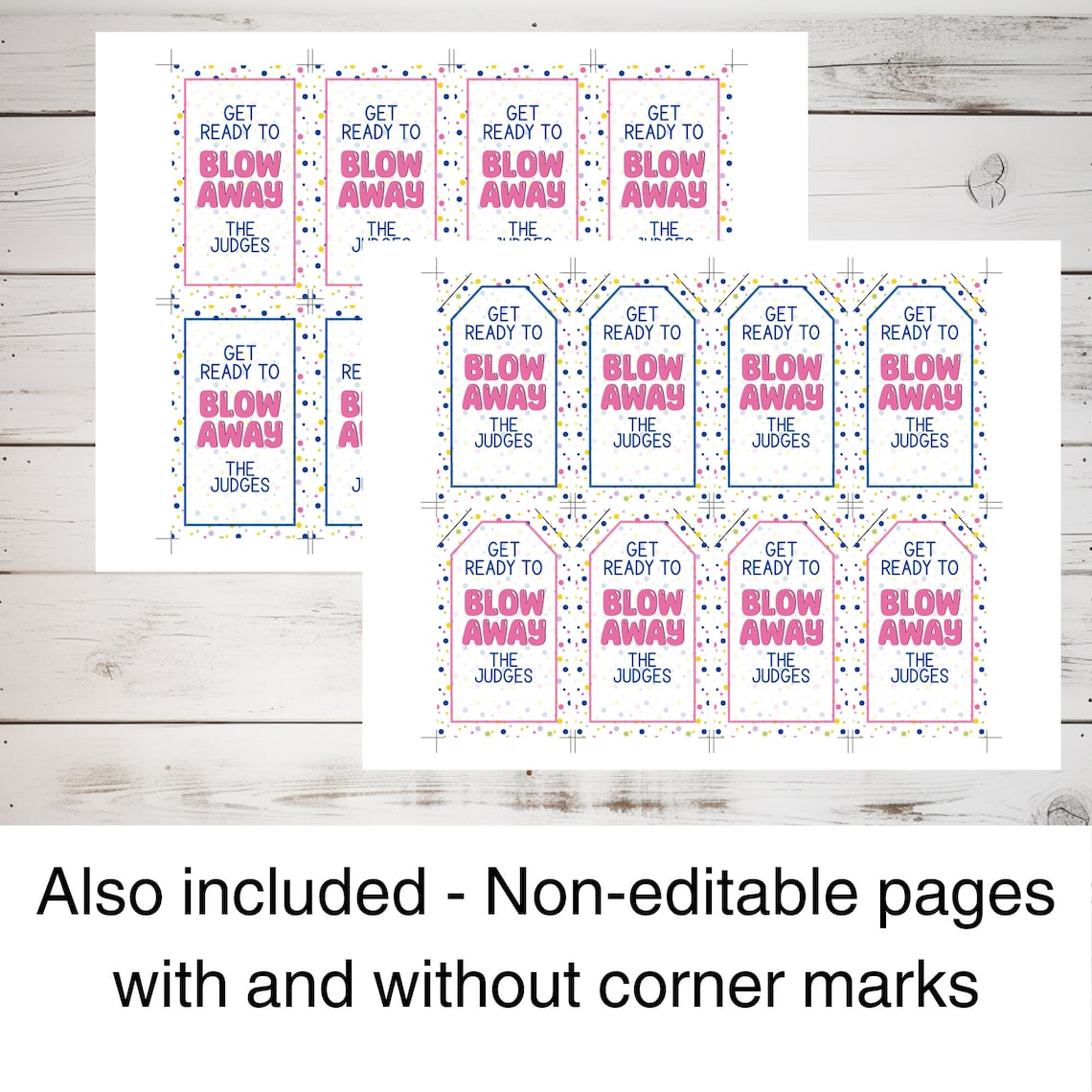 Editable Cheer Blow Away the Judges Gift Tags, Printable Sports, Good ...