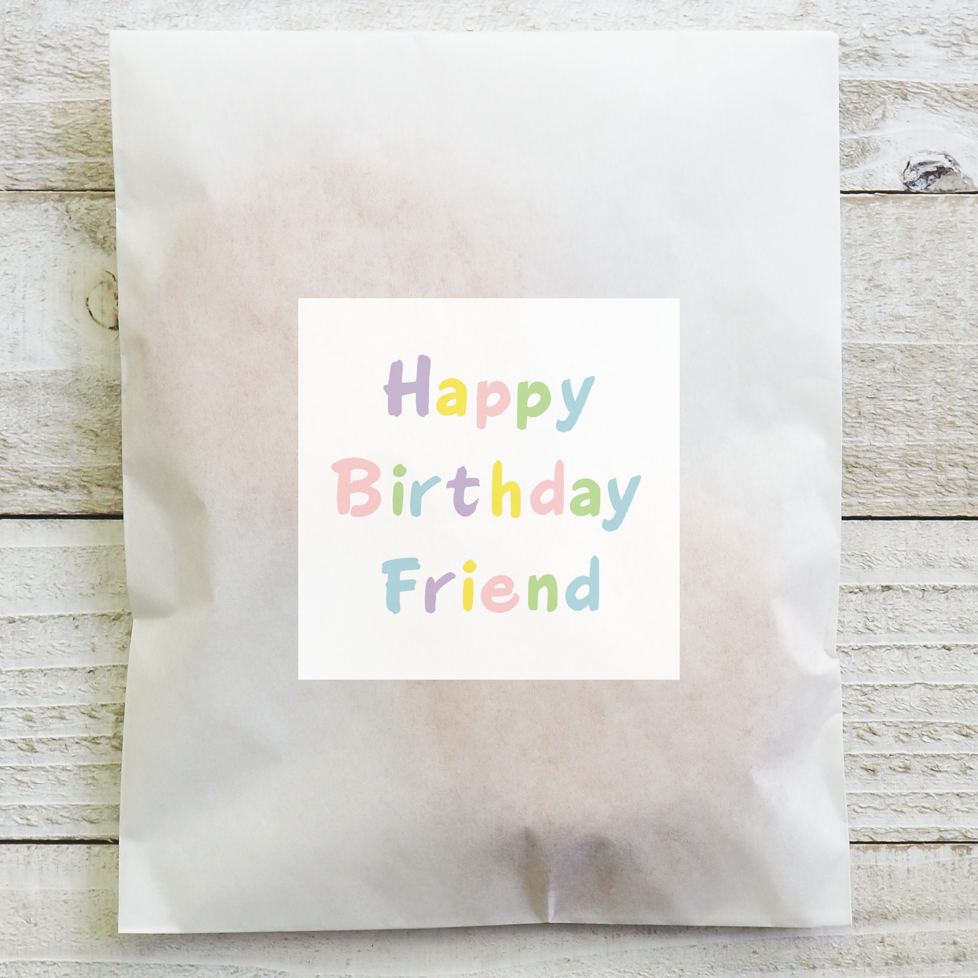 Happy Birthday Friend Gift Tag Printable, Printable Birthday Tags ...
