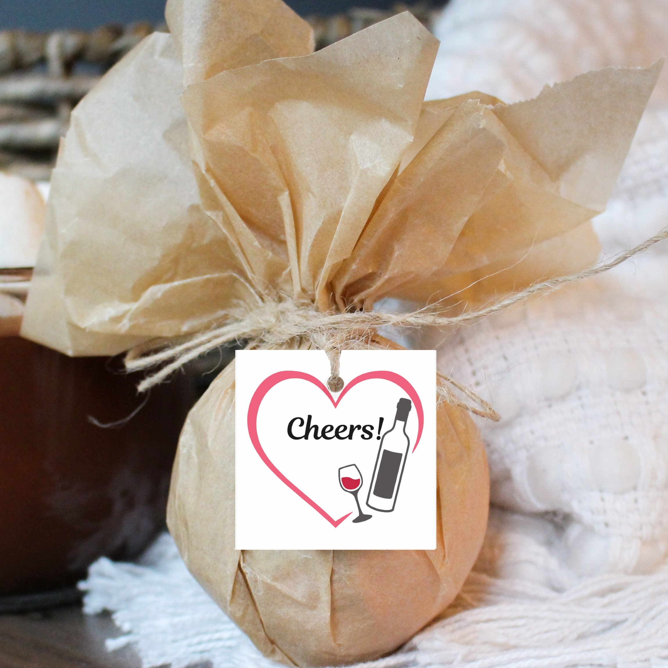 Cheers Gift Tag Printable, Printable Alcohol Tag, Wine Gift Tag ...