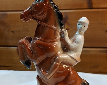 Vintage Figurine Hollow Cast Rearing Horse Art Deco – 1930s