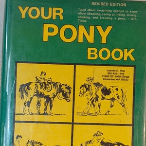 Vintage boek &quot;Your Pony Book&quot; door Hermann Wiederhold – 1966