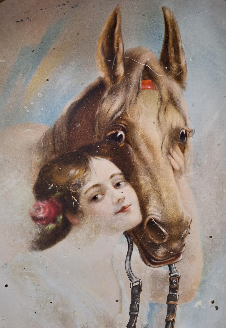 Antique Plaque Tin Litho Art Rainier Beer Seattle Malting & Brewing Co ...